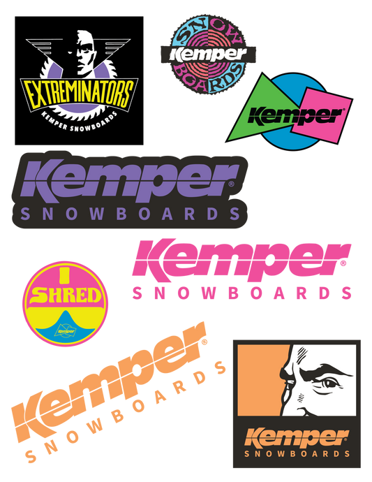 Kemper Snowboards Sticker Pack 24-Piece Assorted