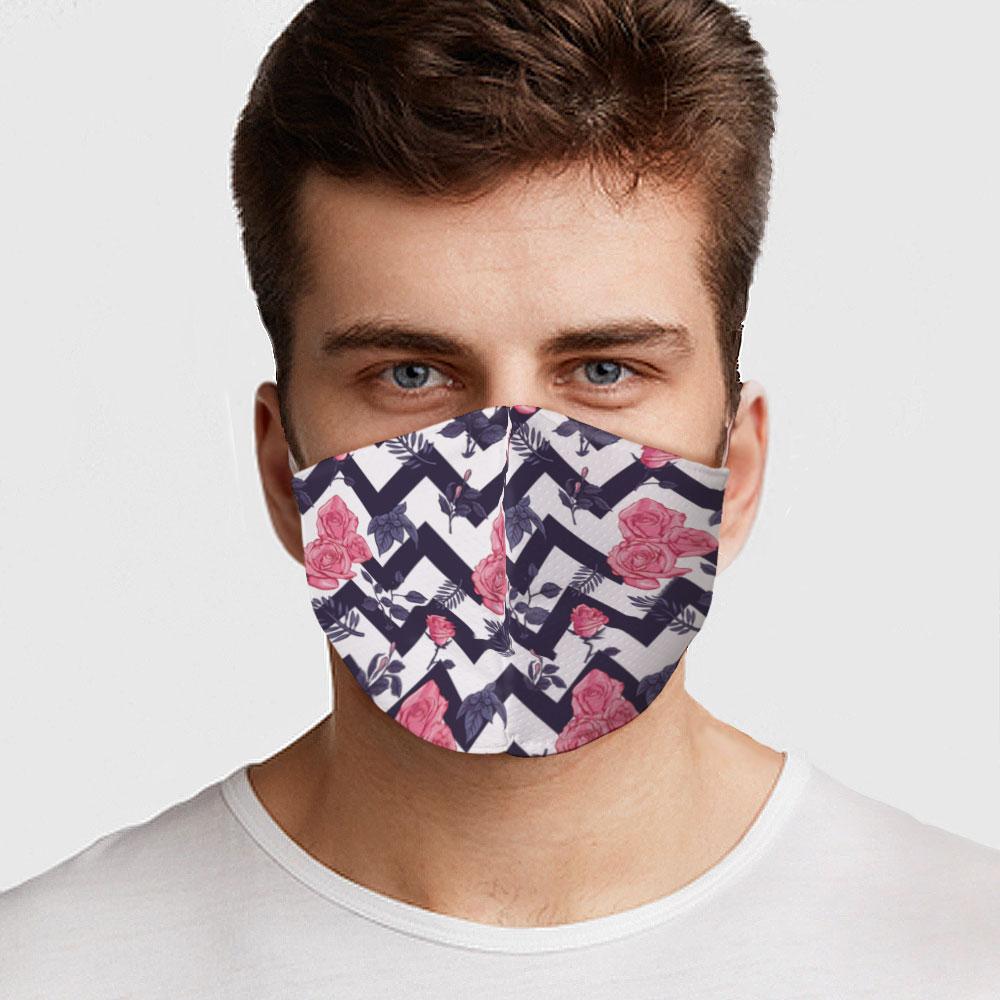 Zig Zag Flower Face Cover