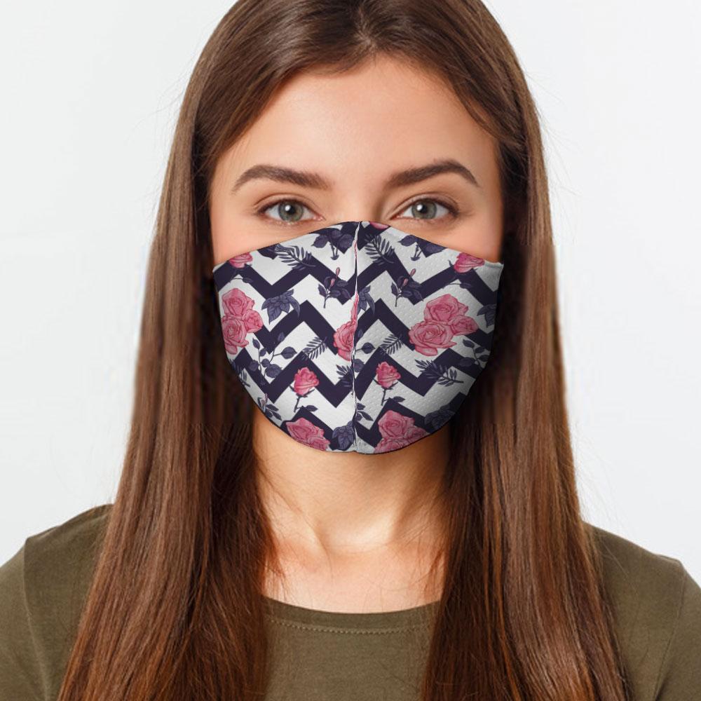 Zig Zag Flower Face Cover