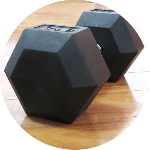 15 LB Rubber Encased Hex Dumbbell (Single) DB15S