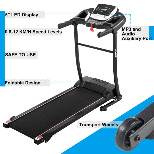 Classic Style Folding Electric Treadmill Motorized Running Machine