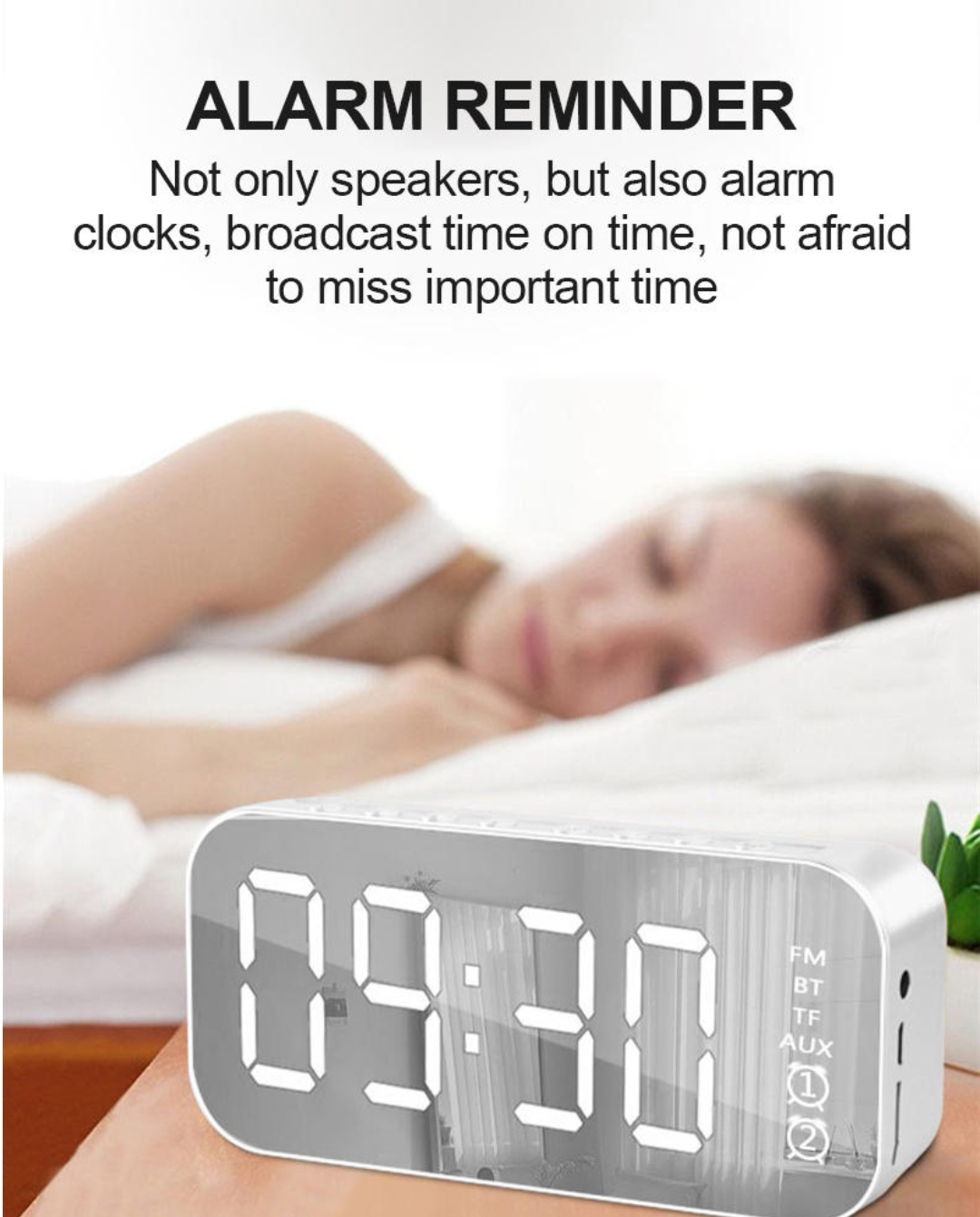 LED Display Alarm Clock Wireless Bluetooth Speaker