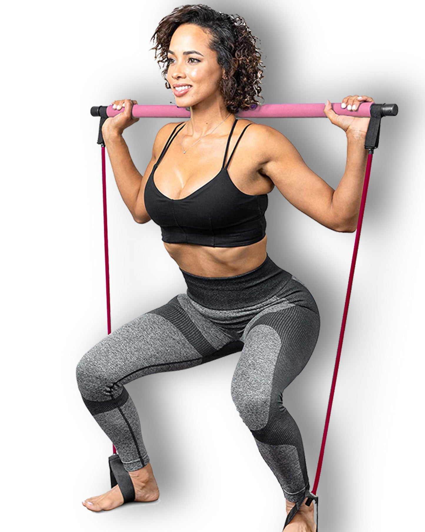 Body Glove Pilates Bar Stick Resistance Band Portable Gym