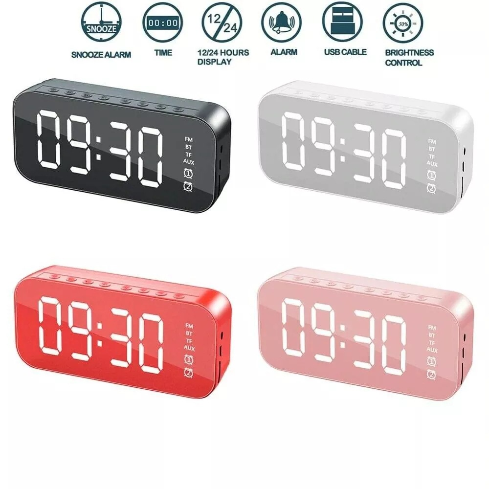 LED Display Alarm Clock Wireless Bluetooth Speaker