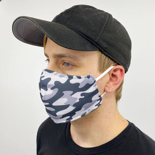 Gray Camo Face Cover