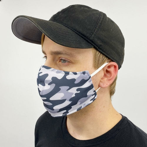 Gray Camo Face Cover