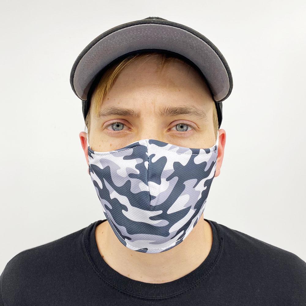 Gray Camo Face Cover