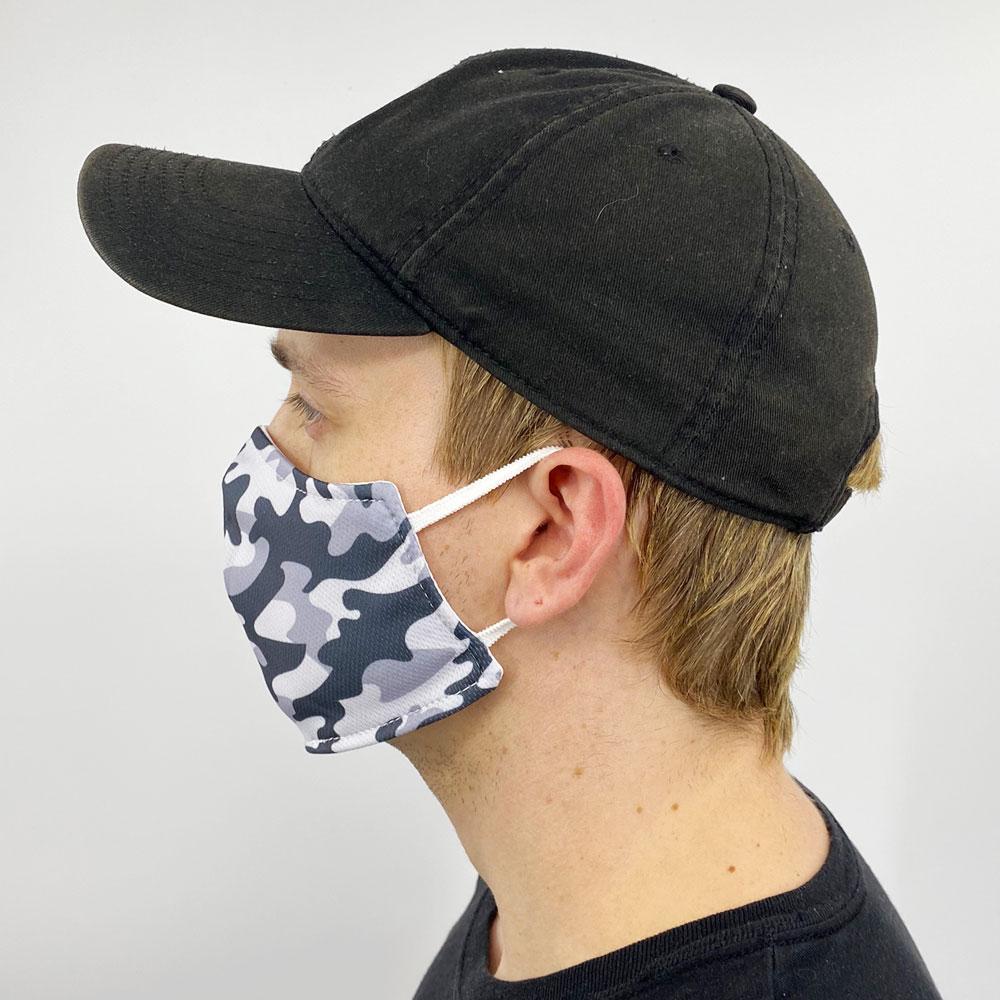 Gray Camo Face Cover