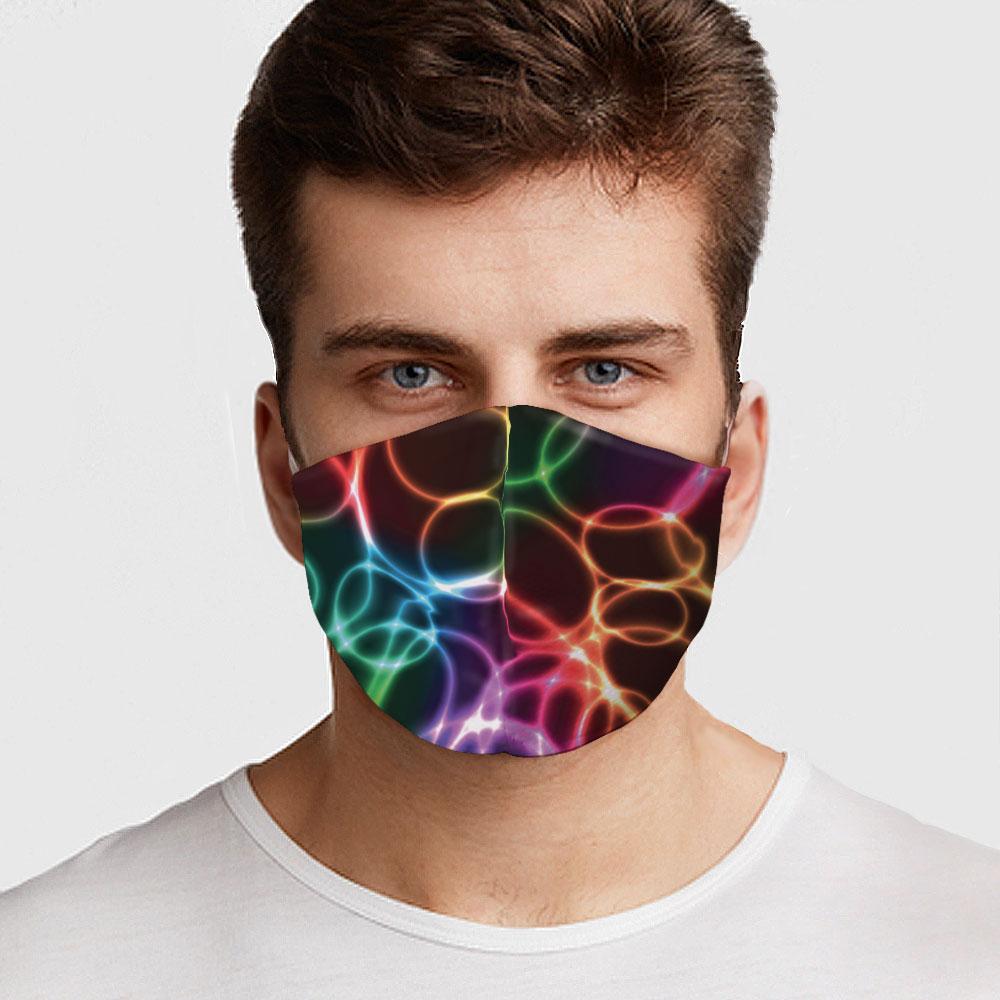 Rainbow Bubbles Face Cover