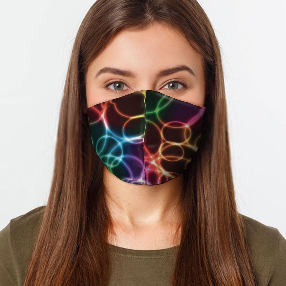 Rainbow Bubbles Face Cover