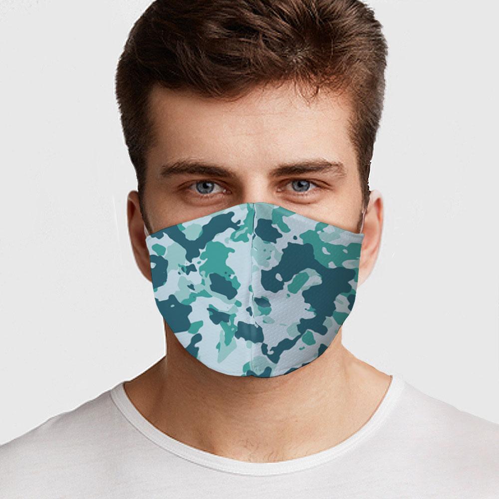 Teal Camo Face Cover